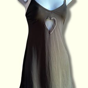 Heart Cutout Dress with Studded Detail